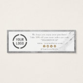 Moderne Imitate silberne Marmor Luxus-Business Vie (Rückseite)