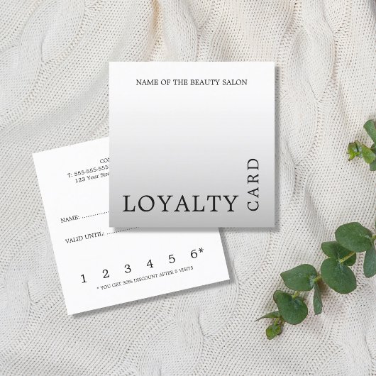 Moderne Imitate Silver Beauty Loyalty Card Treuekarte