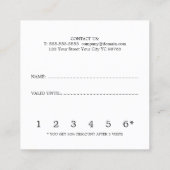 Moderne Imitate Silver Beauty Loyalty Card Treuekarte (Rückseite)