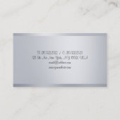 Moderne Imitate Silver Eleganter handgeschriebener Visitenkarte (Rückseite)