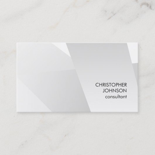 Moderne Imitate Silver Geometric Pattern Consultan Visitenkarte (Vorderseite)