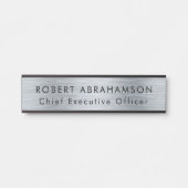 Moderne Imitate Silver Office Türschilder Zeichen Türschild (Vorderseite )