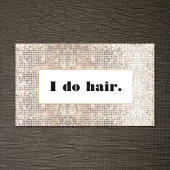 Moderne Imitate Silver Sequins Haare Stylist Salon Visitenkarte