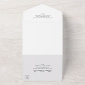 Moderne Imitate Vellum Elegantes Foto Hochzeit All In One Einladung (Außenbereich)