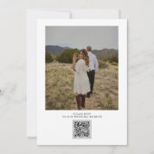Moderne Imitate Vellum Foto Hochzeit Einladung (Rückseite)