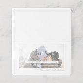 Moderne Imitate Vellum Foto Hochzeit Platzkarte (Außenseite Aufgefaltet)