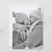 Moderne Imitate Vellum Schwarz-Weiß-Foto Hochzeit Save The Date (Rückseite)