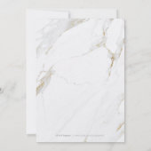 Moderne Imitate vergoldeter Goldmarmor Quinceanera Einladung (Rückseite)