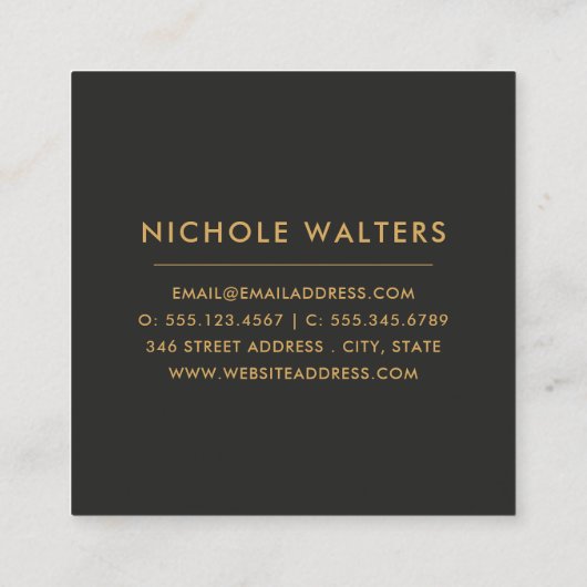 Moderne Imitate zeichnen einen farbigen Kreis | Go Quadratische Visitenkarte (Rückseite)