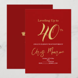 Moderne Imitats - Einladung zum Geburtstag in Gold