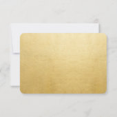 Moderne Imitats Gold Foil Geblüht Hochzeitsszenari RSVP Karte (Rückseite)