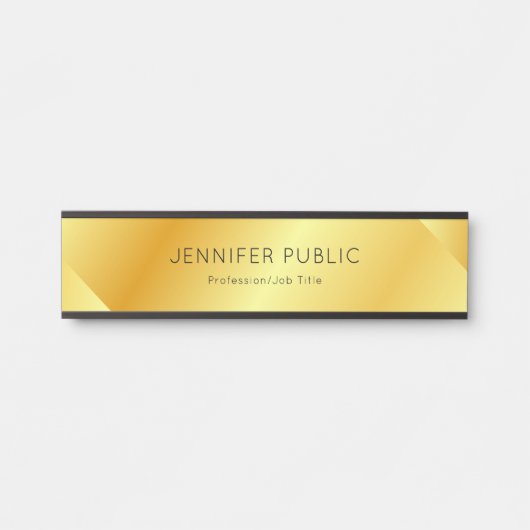 Moderne Imitats Gold Glamour Trendsett Türschild (Vorderseite )