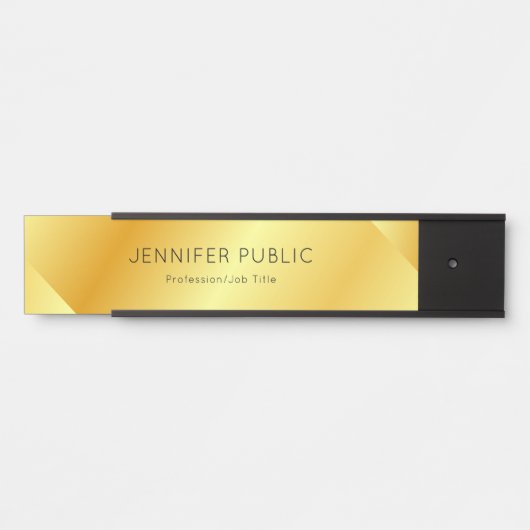 Moderne Imitats Gold Glamour Trendsett Türschild (Vorderseite )