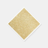 Moderne Imitats Gold Glitzer Chic Paper Napkins Serviette (Ecke)