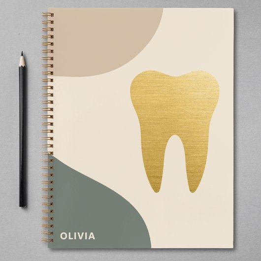 Moderne Imitats Gold Tooth Personalisiert Notizblock
