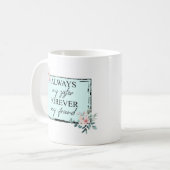 Moderne immer meine Schwester für immer meine Freu Kaffeetasse (Vorderseite Links)