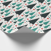 Moderne Immergrüne Feiertage Geschenkpapier (Ecke)