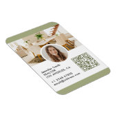 Moderne Immobilien-QR-Code-Visitenkarte Magnet (Rechte Seite)