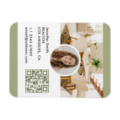 Moderne Immobilien-QR-Code-Visitenkarte Magnet (Horizontal)
