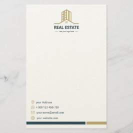 Moderne Immobilien-Schreibwarenpapier Briefpapier