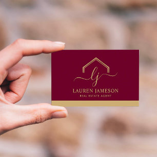 Moderne Immobilien Werbe Makler Logo Geschäft Visitenkarte