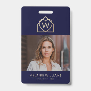 Moderne Immobilien-Werbung Makler Name Tag Ausweis