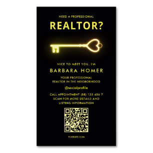 Moderne Immobilienagentur Real Anwesen Listing Ber Magnetische Visitenkarte