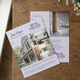 Moderne Immobilienanzeige Lavendel Immobilienmakle Flyer
