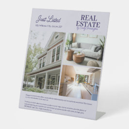 Moderne Immobilienanzeige Lavendel Immobilienmakle Sockelschild