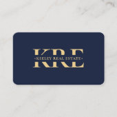 Moderne Immobilienmakler Broker Navy Blue Visitenkarte (Vorderseite)