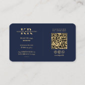 Moderne Immobilienmakler Broker Navy Blue Visitenkarte (Rückseite)