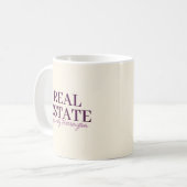 Moderne Immobilienmaklerin Kaffeetasse (Vorderseite Links)