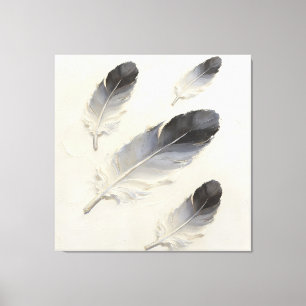 Moderne Impasto strukturierte schwarze und graue F Leinwanddruck