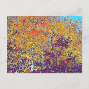 moderne impressionistische Bäume Postkarte