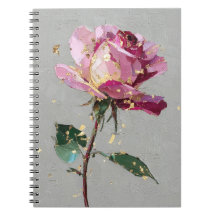 Moderne impressionistische Goldblatt-Rosa-Ölfarbe