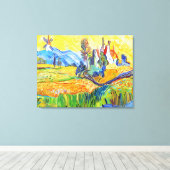 Moderne Impressionistische Kunst Sommerprovenzalem Leinwanddruck (Insitu (Holzboden))