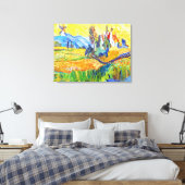 Moderne Impressionistische Kunst Sommerprovenzalem Leinwanddruck (Insitu (Schlafzimmer))