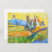 Moderne Impressionistische Kunst Sommerprovenzalem Postkarte (Vorne/Hinten)