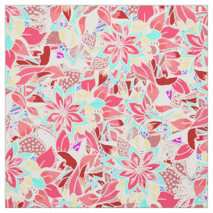 Moderne, in Rosa gehaltene Blume Stoff