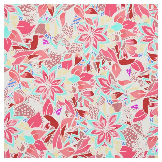 Moderne, in Rosa gehaltene Blume Stoff (Muster)