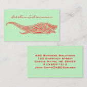 Moderne India Paisley Business Cards Visitenkarte (Vorne/Hinten)