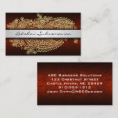 Moderne India Paisley Business Cards Visitenkarte (Vorne/Hinten)