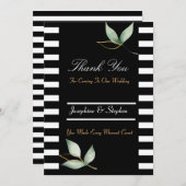Moderne, individuell anpassbare Black & White Dank Dankeskarte (Vorne/Hinten)