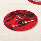 Moderne, individuell anpassbare Hochzeitsdesign-Un Runder Pappuntersetzer (Angewinkelt)