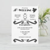 Moderne, individuell anpassbare Hochzeitsfeier Einladung (Stehend Vorderseite)