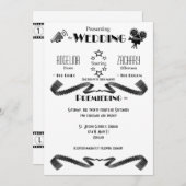 Moderne, individuell anpassbare Hochzeitsfeier Einladung (Vorne/Hinten)