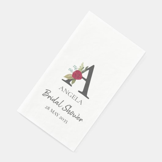 Moderne, individuell anpassbare Mit Monogramm Brid Serviette (Ecke)