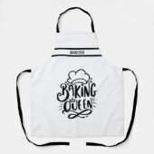 Moderne, individuell anpassbare Name Baking Queen Schürze (Vorderseite)