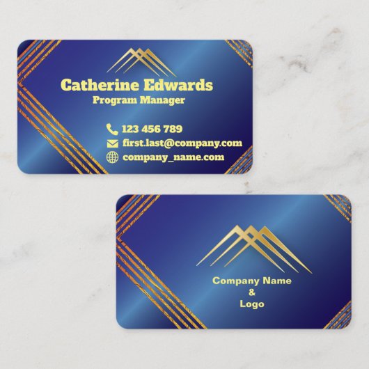 Moderne, individuell anpassbare Visitenkarte (Vorne/Hinten)