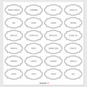 Moderne, individuell gestaltete Kitchen Pantry Lab Aufkleber (Blatt)